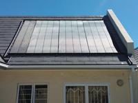 Heliocol Solar Pool Heating System - Three and a Half Panels on Sloped Roof Heliocol Solar Pool Heating System - Three and a Half Panels on Sloped Roof